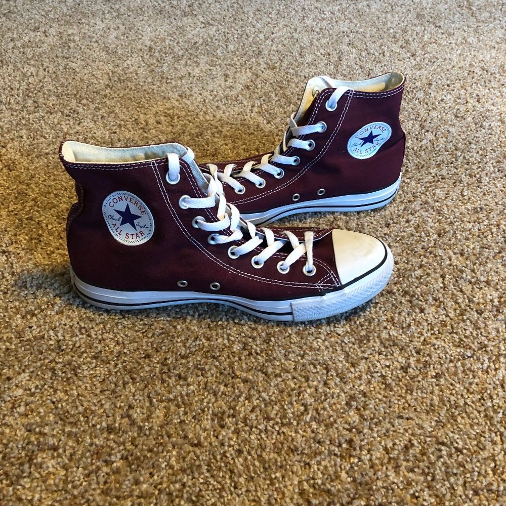 Unisex Maroon Converse High Tops